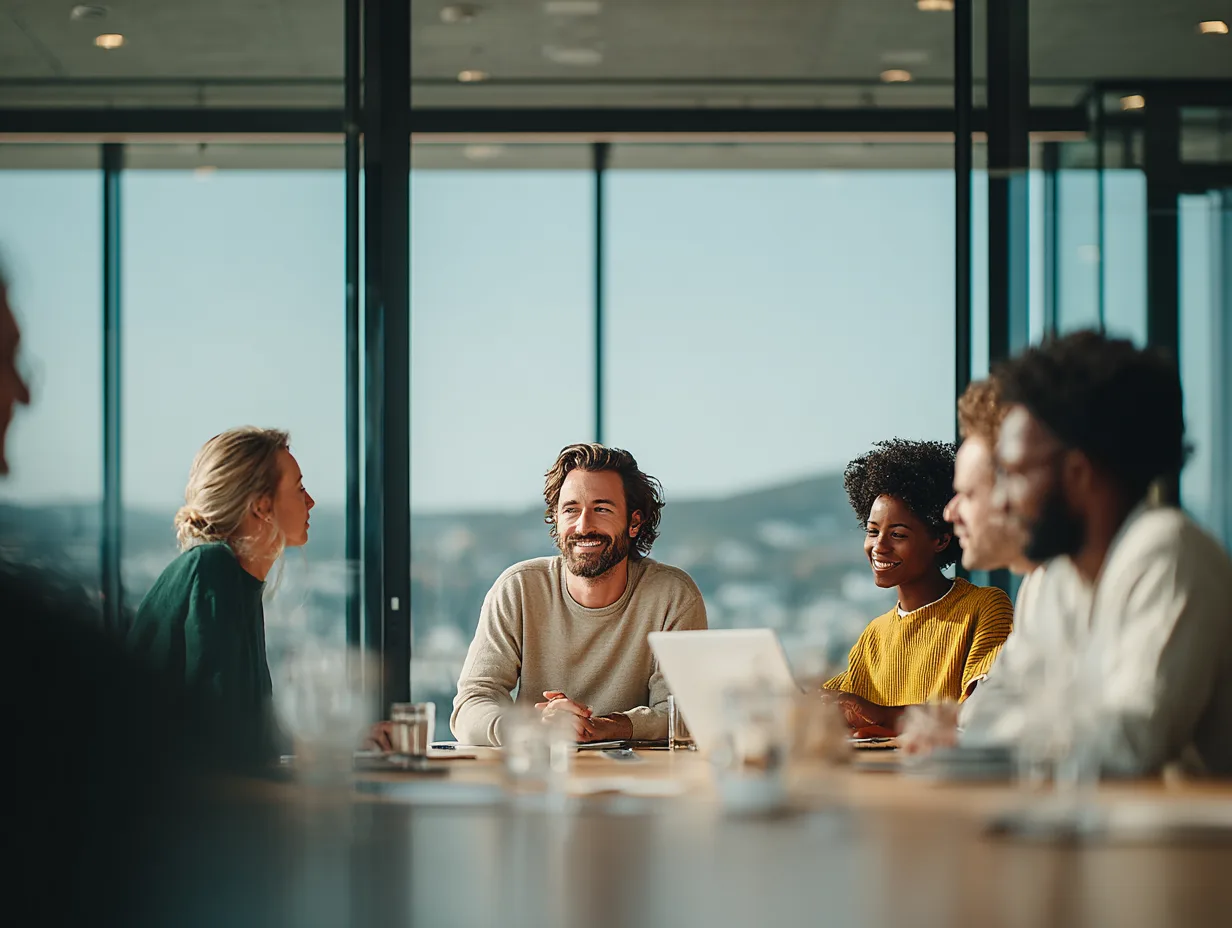 A trainer leading a working session with a team